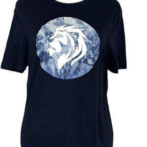 Express Shirt Mens XL Graphic Tee Short Sleeve Navy Blue Lion Box 7